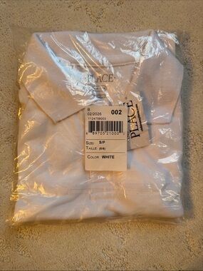 5T White The Children's Place Short Sleeve Polo Shirt - toddler boys